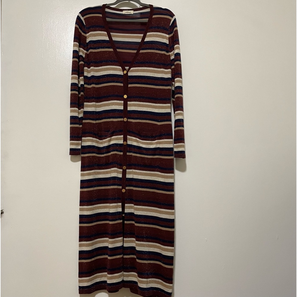 L’AGENCE Cardigan Long Sleeves Stripes Three colors Size L